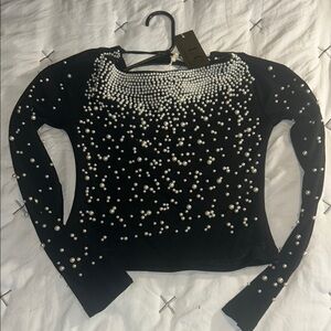 LC Black Pearl Embellished Top